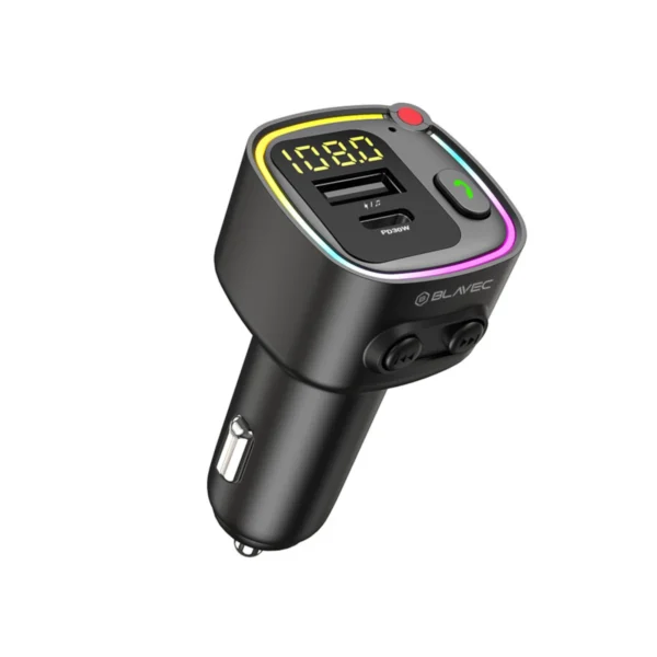 Blavec FM Transmitter, mp3, Bluetooth, Φορτιστής USB, USB-C 30W TR-02 - Image 2