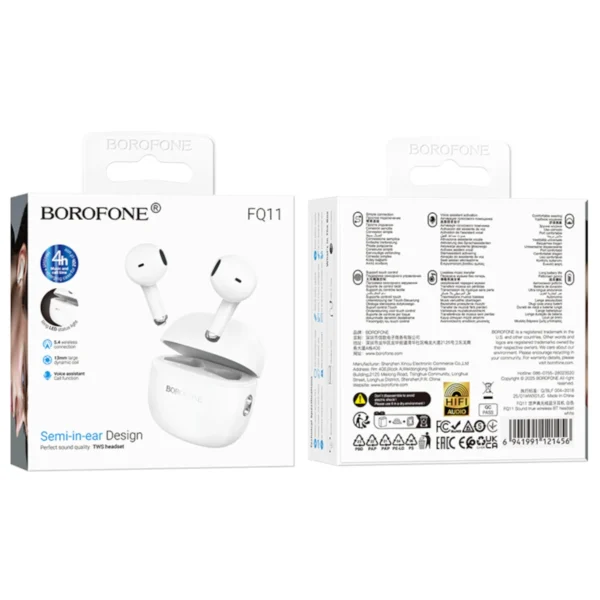 Borofone Bluetooth Ακουστικά FQ11 White - Image 4