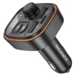 Borofone FM Transmitter,Φορτιστής Αυτοκινήτου,Bluetooth 2xUSB,1xUSB-C 15W BC59 Black