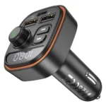 Borofone FM Transmitter,Φορτιστής Αυτοκινήτου,Bluetooth 2xUSB,1xUSB-C 15W BC59 Black - Image 4