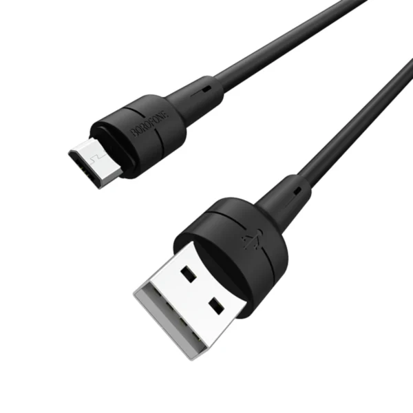 Borofone Καλώδιο USB-A to Micro USB 1m 2.4A BX30 Black - Image 3