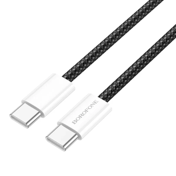 Borofone Καλώδιο USB-C to USB-C 1m 60W BX103 Black - Image 3