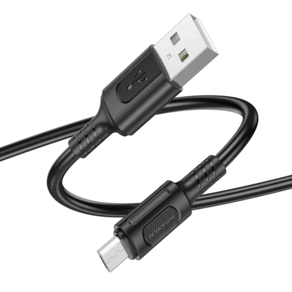 Borofone Καλώδιο USB to Micro USB 1m 2.4A BX111 Black - Image 2
