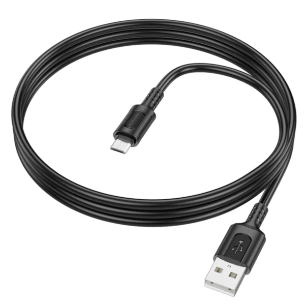 Borofone Καλώδιο USB to Micro USB 1m 2.4A BX111 Black - Image 3