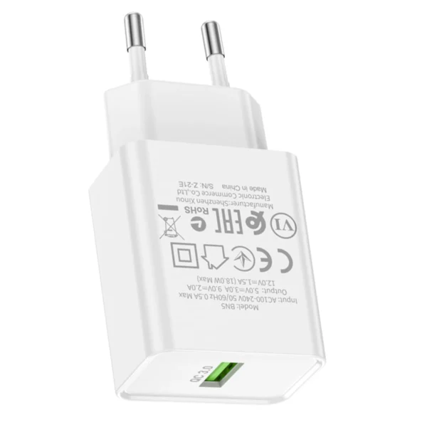 Borofone Φορτιστής USB 18W BN5 White - Image 5