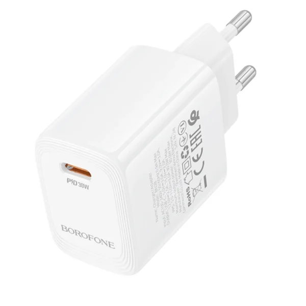 Borofone Φορτιστής USB-C Gan 30W BN28 White - Image 3
