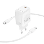 Borofone Φορτιστής USB-C Gan με Καλώδιο Type-C to Type-C 1m 20W BN26 White - Image 5