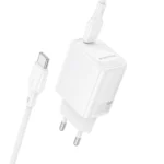 Borofone Φορτιστής USB-C Gan με Καλώδιο Type-C to Type-C 1m 20W BN26 White - Image 6