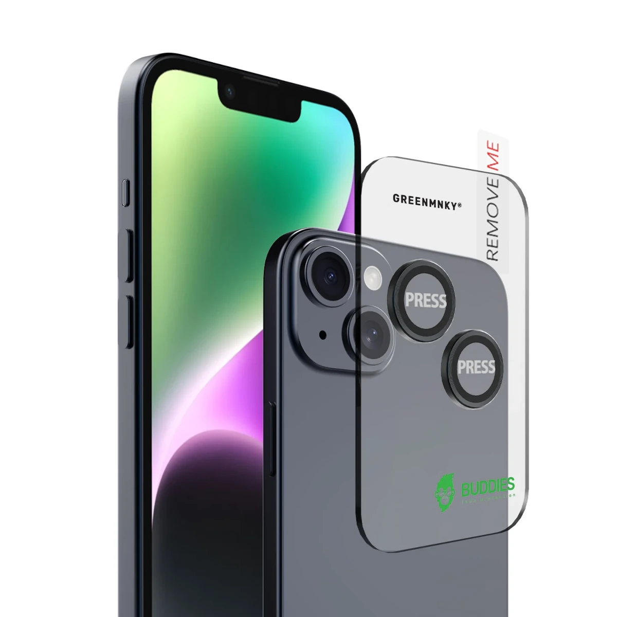 Buddies_iPhone_14_Black.webp Buddies για IPhone 14 / 14 Plus Προστασία κάμερας - Image 1