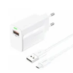 Foneng Φορτιστής USB με Καλώδιο USB-A to Micro USB 1m 18W EU64 White - Image 2