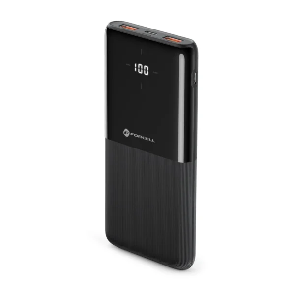 Forcell PowerBank 10.000mAh 2xUSB 20W F-Energy P10k1 Black - Image 2