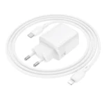 Borofone Φορτιστής USB-C Gan με Καλώδιο Type-C to Lightning 1m 20W BN26 White - Image 3