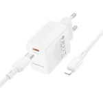 Borofone Φορτιστής USB-C Gan με Καλώδιο Type-C to Lightning 1m 20W BN26 White - Image 6
