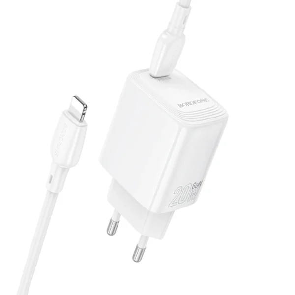 Borofone Φορτιστής USB-C Gan με Καλώδιο Type-C to Lightning 1m 20W BN26 White - Image 7