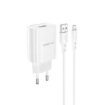 Borofone Φορτιστής USB με Καλώδιο USB-A to Micro USB 1m 2.1A BN1 White - Image 2