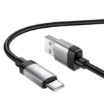 Hoco Καλώδιο USB to USB-C 1m 3A X117 Black - Image 3