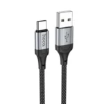 Hoco Καλώδιο USB to USB-C 1m 3A X102 Black - Image 2