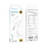 Borofone Καλώδιο Ηχου AUX Lightning to Jack Male 3.5mm 1m BL21 White