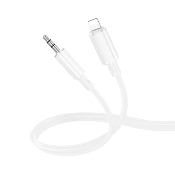 Borofone Καλώδιο Ηχου AUX Lightning to Jack Male 3.5mm 1m BL21 White - Image 3