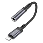 Borofone Καλώδιο Ηχου Lightning to Jack 3.5mm Female BV24 Grey - Image 3