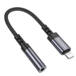 Borofone Καλώδιο Ηχου Lightning to Jack 3.5mm Female BV24 Grey - Image 4