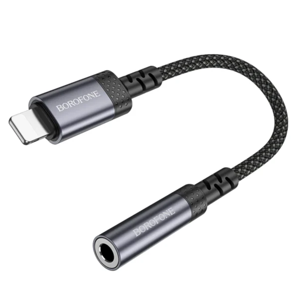 Borofone Καλώδιο Ηχου Lightning to Jack 3.5mm Female BV24 Grey - Image 5