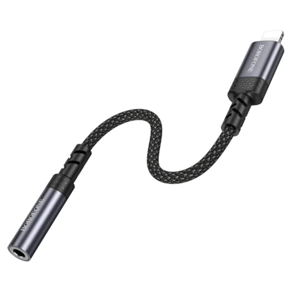 Borofone Καλώδιο Ηχου Lightning to Jack 3.5mm Female BV24 Grey - Image 6