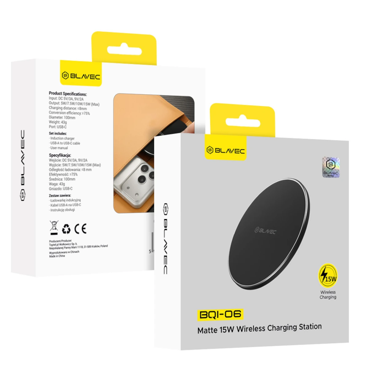 Blavec Ασύρματος Φορτιστής 15W BQI-06 Qi Black 0 Blavec Ασύρματος Φορτιστής 15W BQI-06 Qi Black - Image 1