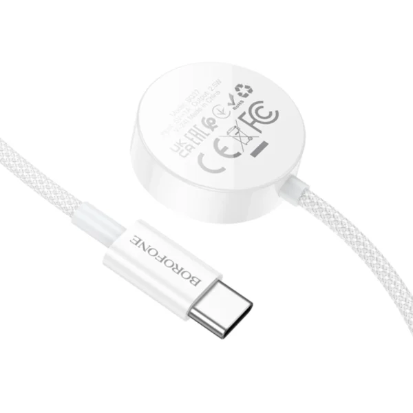 Borofone Καλώδιο Φόρτισης Type-C iWatch 1/2/3/4/5/6/7/8/9/SE/Ultra/Sam Watch 2/3/4/5/6 - Image 3