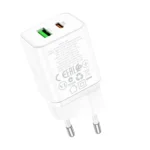 Borofone Φορτιστής USB/USB-C 20W BN7 White - Image 3