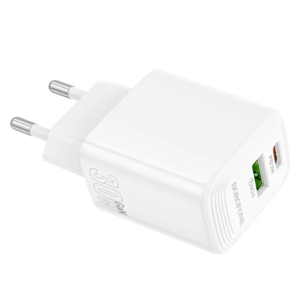 Borofone Φορτιστής USB/USB-C 30W BN29 Fuente White - Image 4