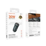 Borofone Φορτιστής Αυτοκινήτου USB-C 30W BZ32 Fresh Gray