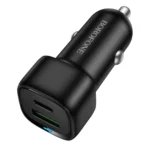Borofone Φορτιστής Αυτοκινήτου USB/USB-C 38W BZ34B Cloud Black - Image 2
