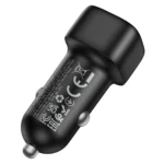 Borofone Φορτιστής Αυτοκινήτου USB/USB-C 38W BZ34B Cloud Black - Image 4